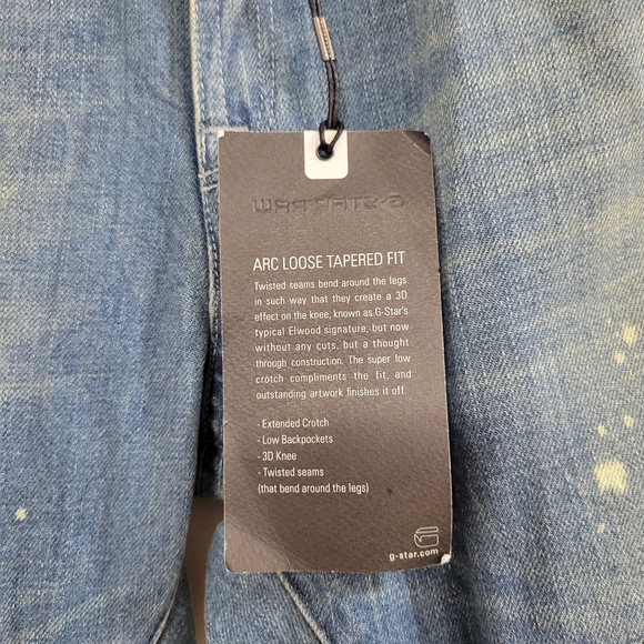 G-Star raw arc loose tapered fit jeans 27x32 nwt - Picture 2 of 6